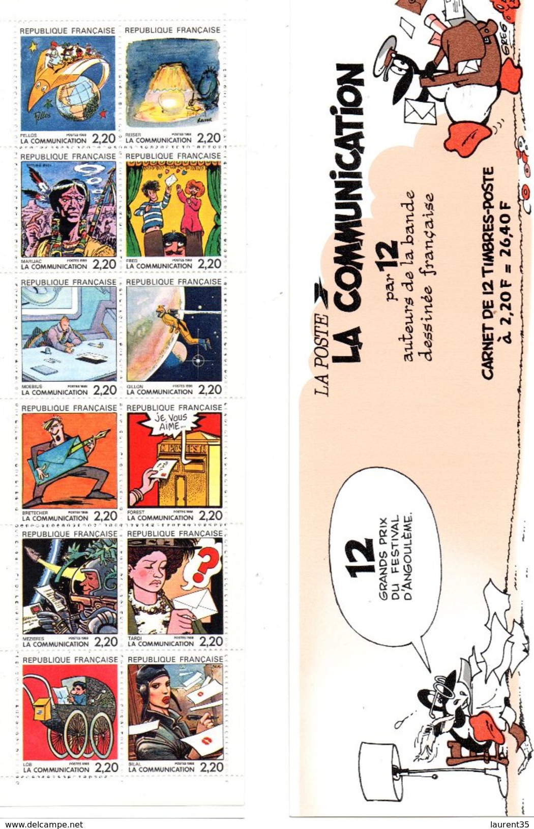 France.carnet Commémoratif Bc2515.année 1988.neuf Non Plié. - Personnages