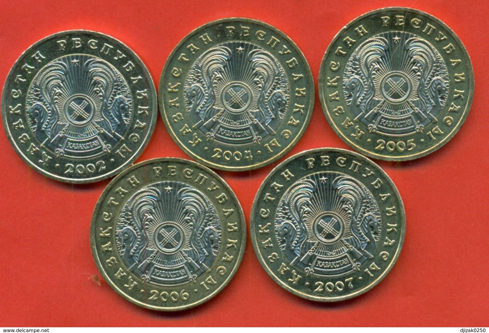 Kazakhstan .Full Set Of Coins 100 Tenges Bimetalic Of Kazakhstan.UNC. - Kazajstán