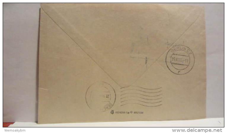 Dienst/ZKD: Fern-Brief Mit KStpl."VEB Holzbau Werratal 6092 Wernshausen " Vom 26.11.65 Nach Berlin Knr: ZKD-Kontr. - Service Central De Courrier