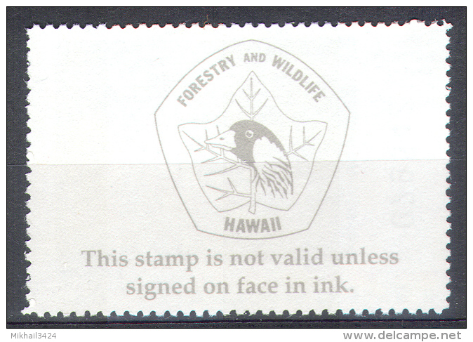3148 Fauna Birds Ducks Hunting Wildlife Conservation Stamps Ecology 1997 Hawai USA 1v Set MNH ** Sc.1 =$10 - Ducks