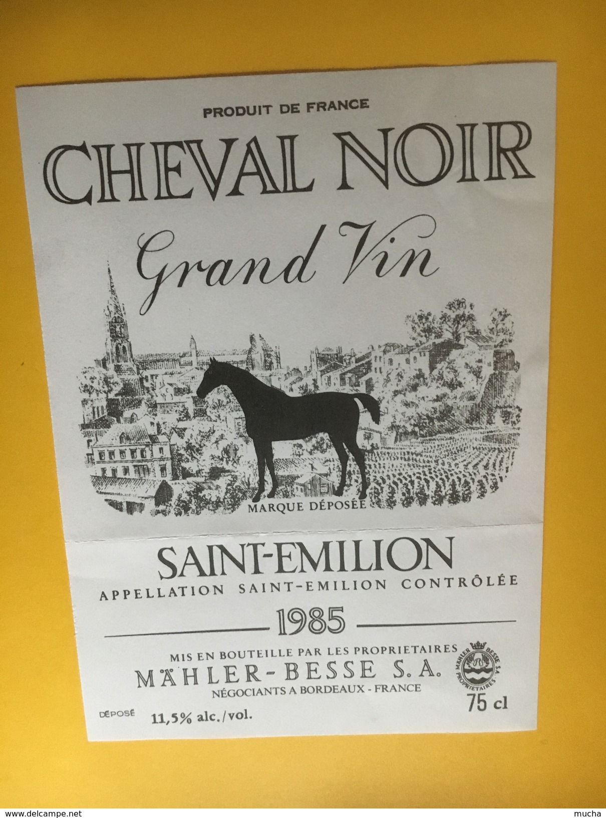 6170 - Cheval Noir 1985 St-Emilion - Bordeaux