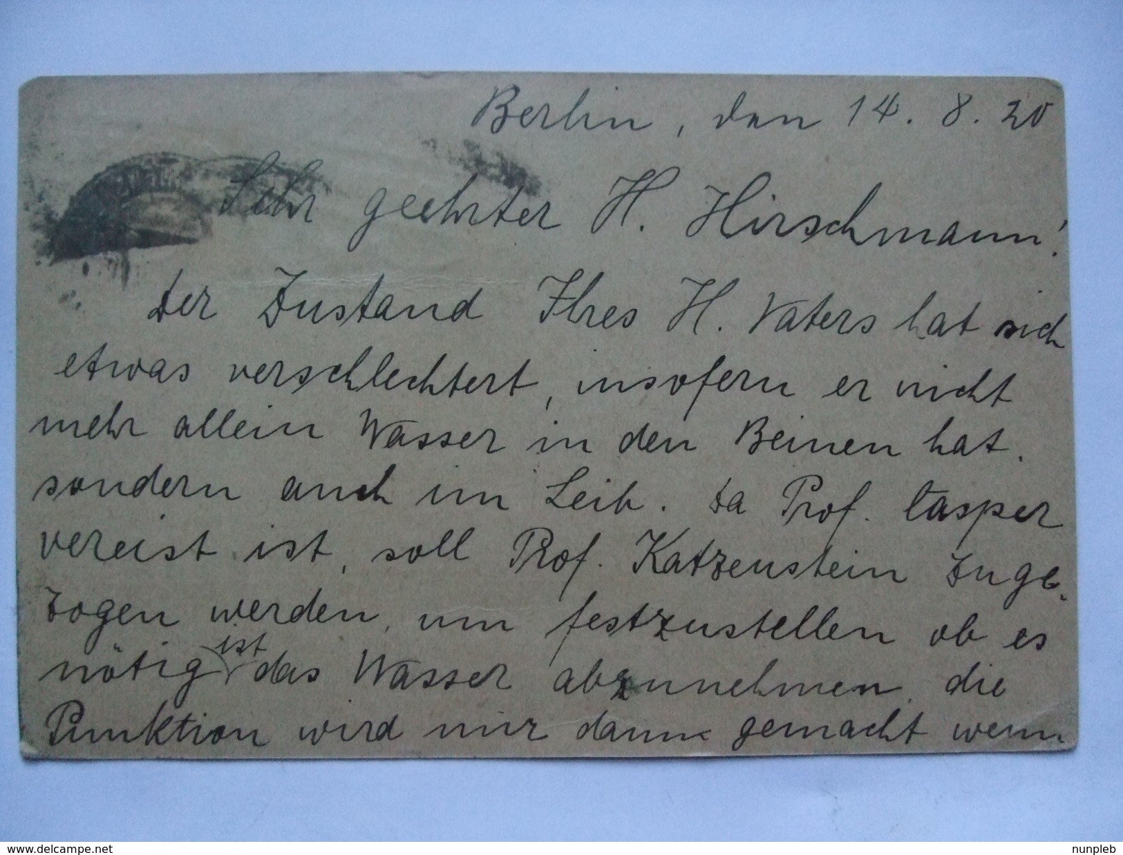 GERMANY - 1920 Postcard Berlin To London - Card Uprated With 10pf And 20pf Germania - Covers & Documents