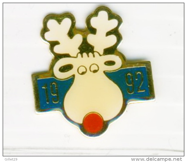 PIN'S - ÉPINGLETTES - RENNE - OPÉRATION NEZ ROUGE  1992 - - Animales