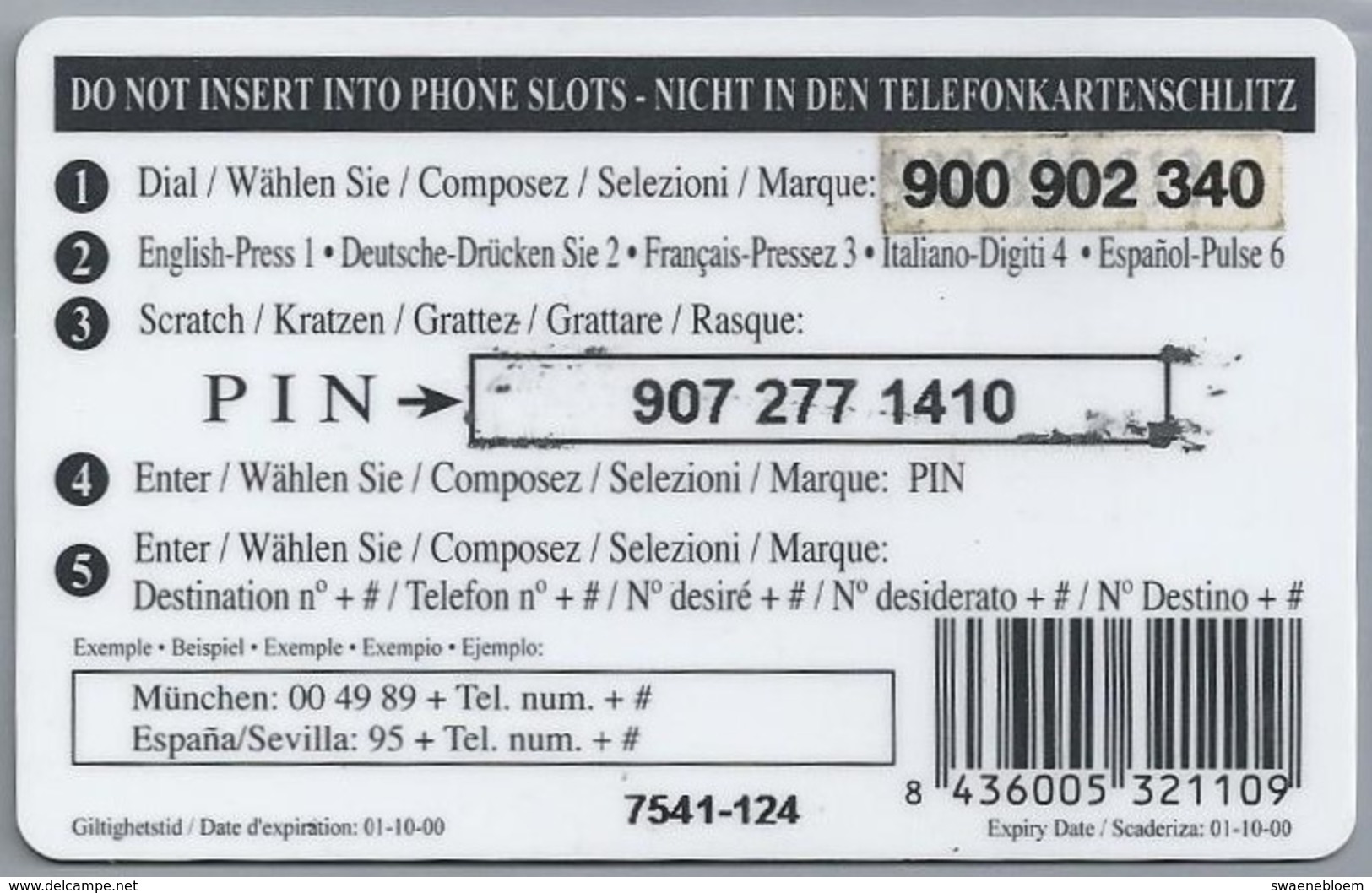 ES.- WORLD TELECOM. LANZAROTE. Reservade La Biosfera. Fon - Olé Telefhone Card. Telefonica De Espana. 2 Scans - Andere & Zonder Classificatie