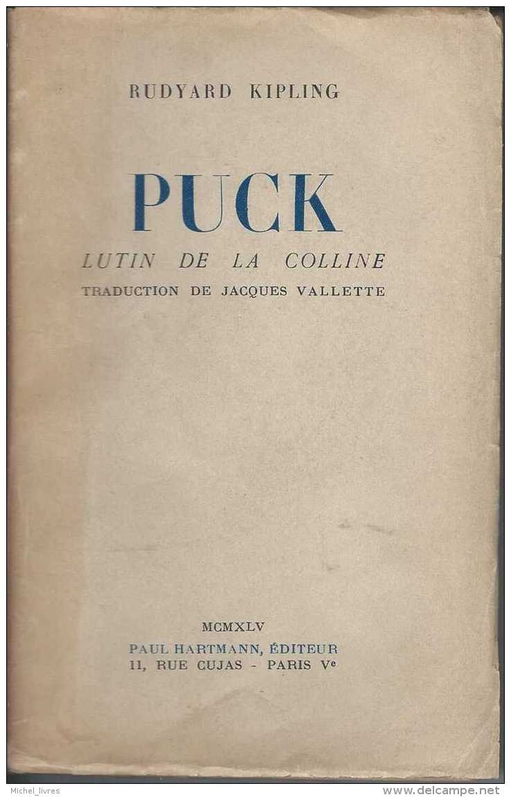 Scoutisme - Rudyard Kipling - Puck - Mercure De Paris Ss Date - 319 Pp - Non Massicoté - Etat D'usage - Abenteuer