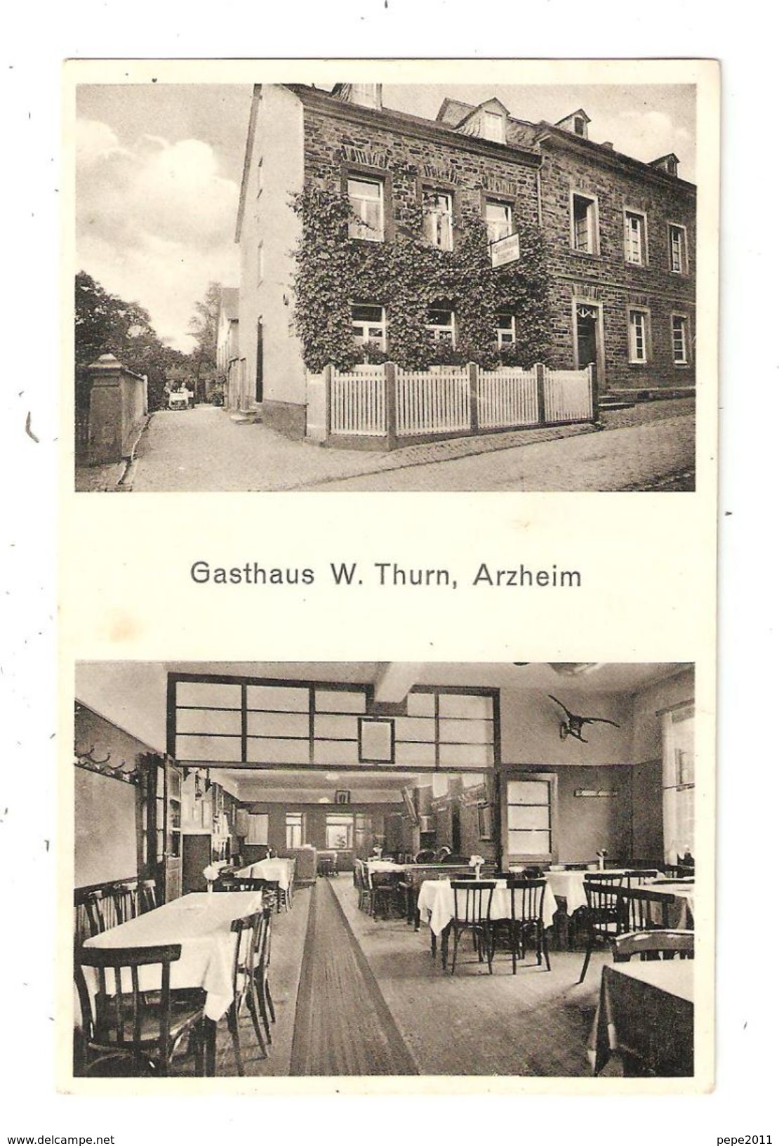 CPA ARZHEIM B. KOBLENZ Gasthaus W Thurn Auberge 2 Vues  Peu Commune - Koblenz