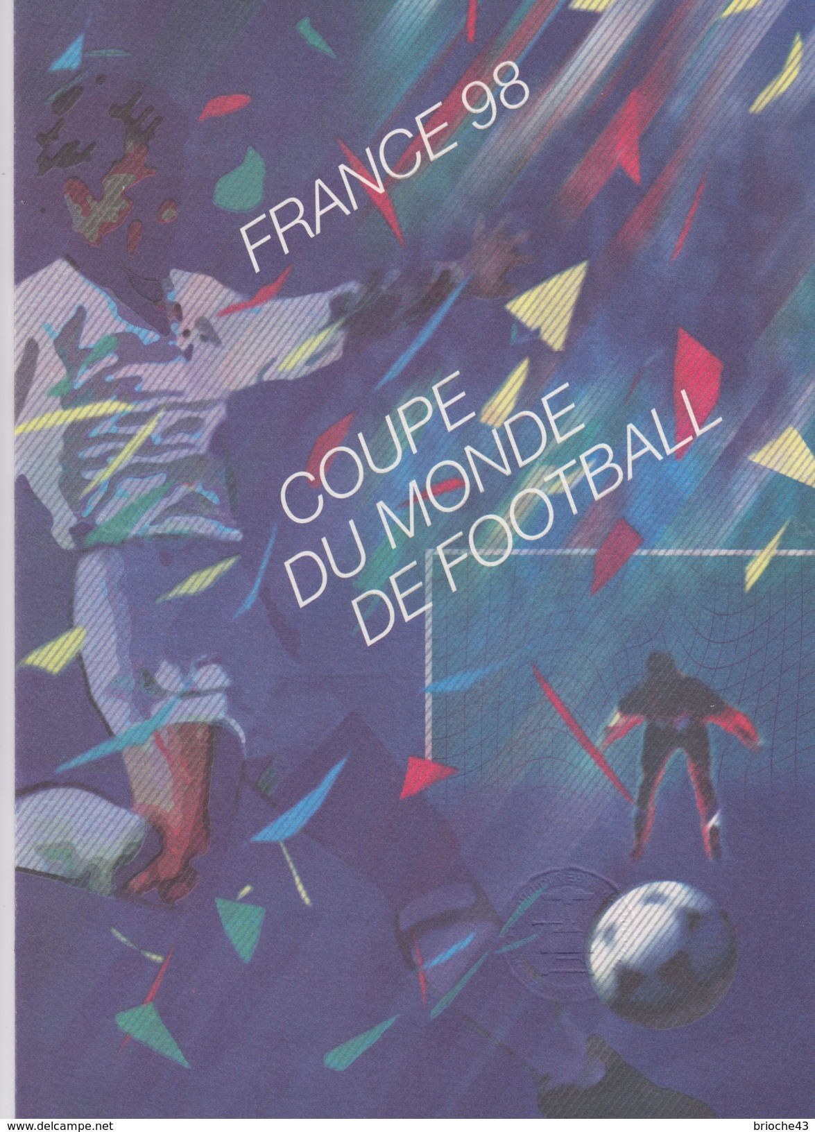 FRANCE - BLOC 1998 - FRANCE 98 COUPE DU MONDE DE FOOTBALL - OBLITÉRATION RONDE 1er JOUR 24.01.1998 SUR DOC POSTE / TBS - Autres & Non Classés