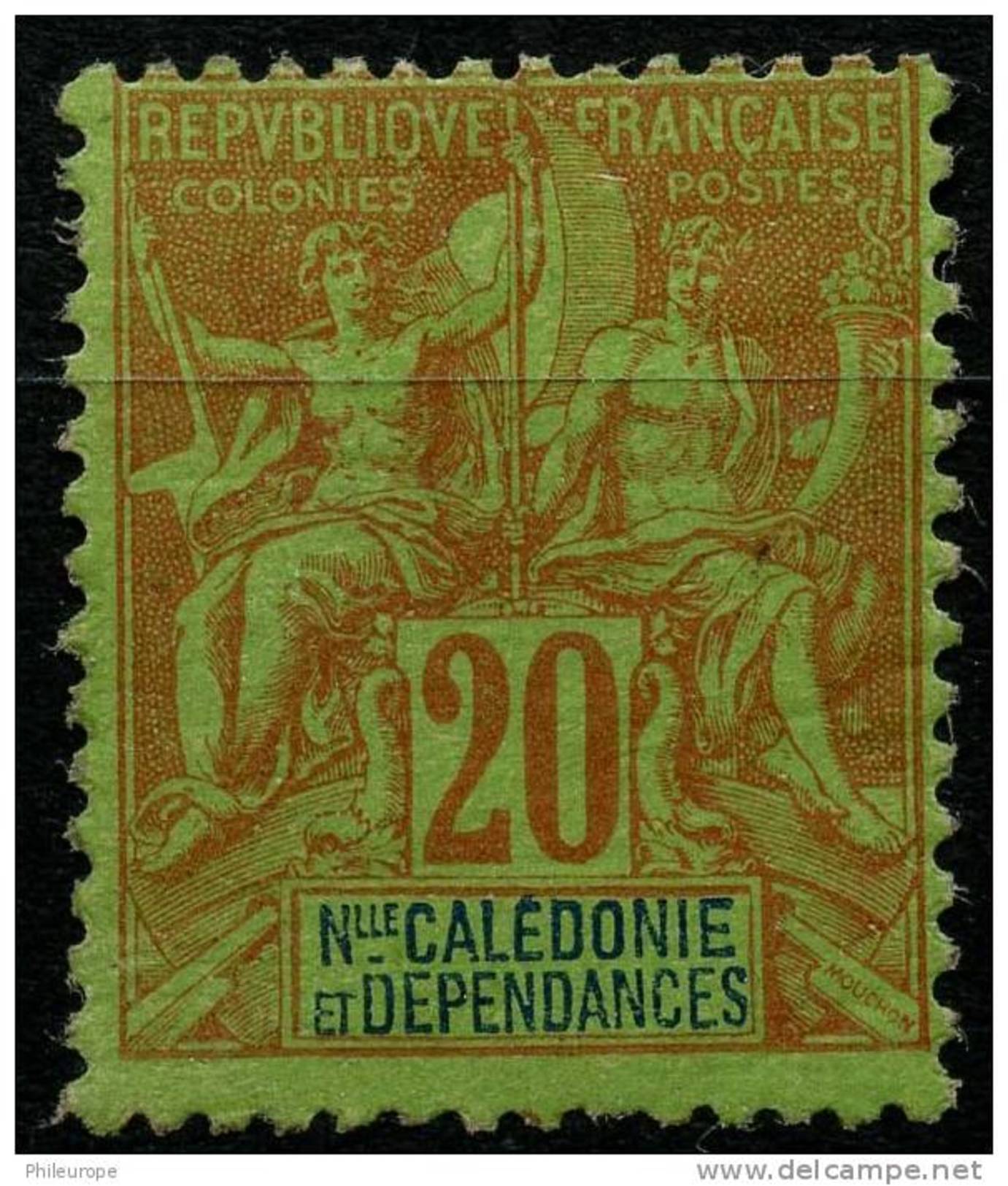 Nouvelle Caledonie (1892) N 47 * (charniere) - Unused Stamps