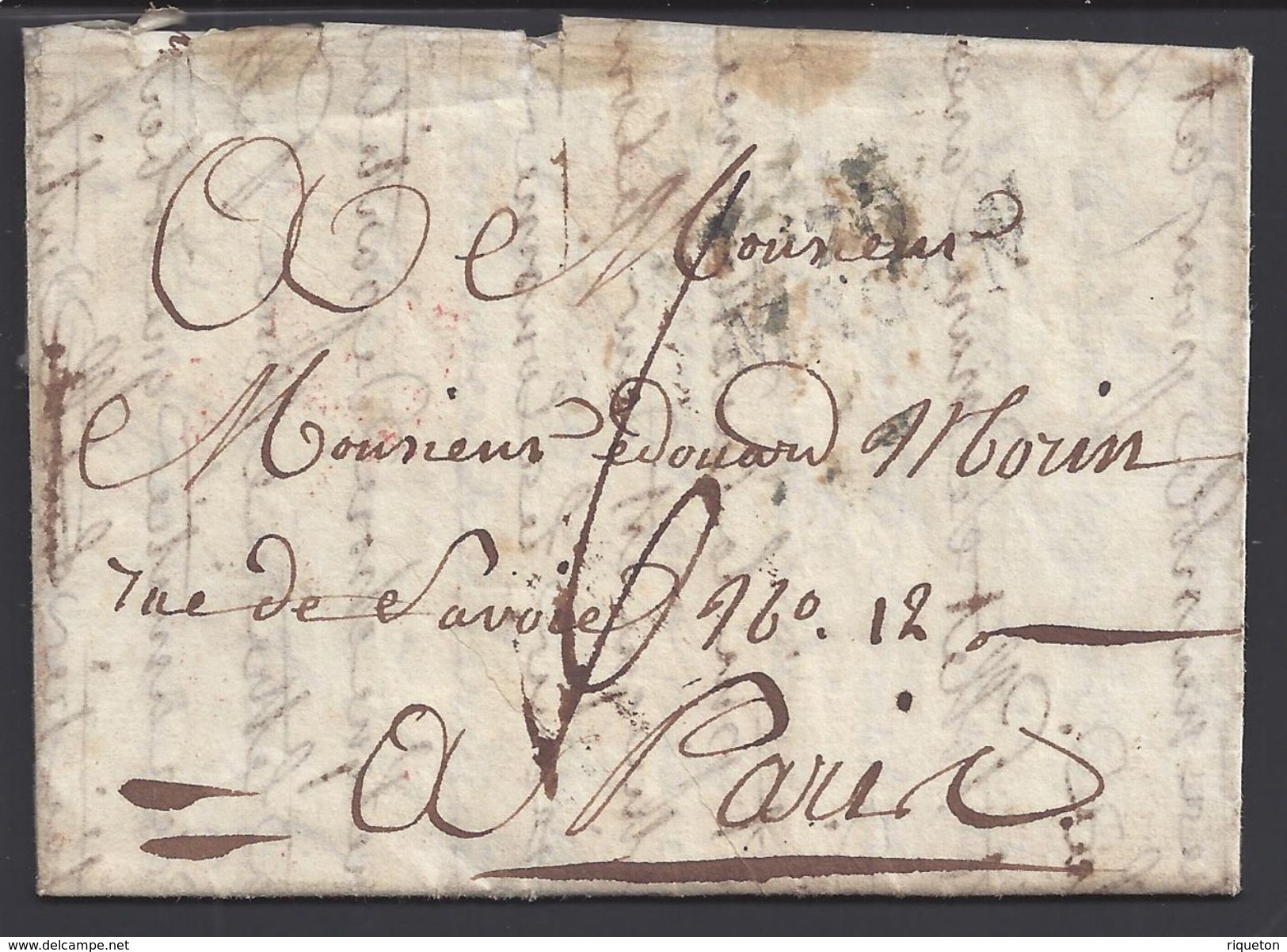 FR - Lettre De Macon Du 19 Décembre 1823 En Port Dû, Taxe Manuscrite 6 Décimes, Pour Paris - B/TB - - 1801-1848: Précurseurs XIX