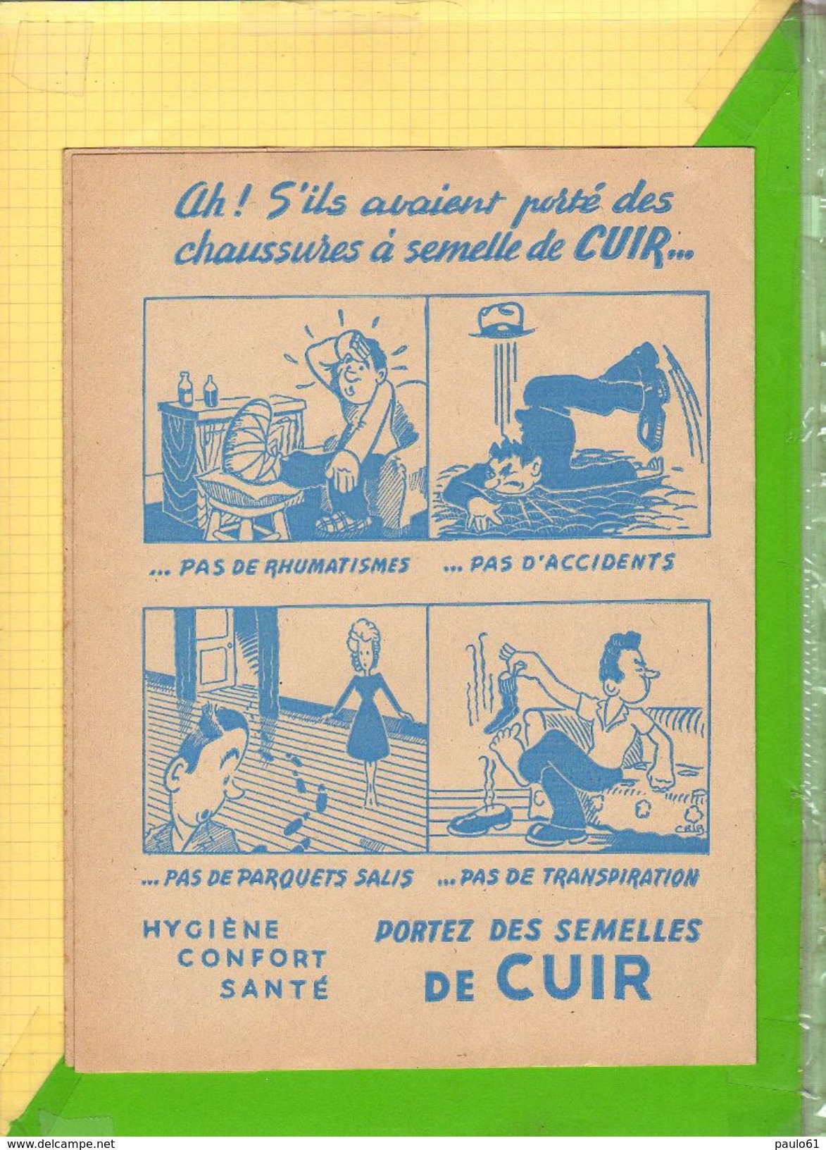 Protege Cahier Portez Des Semelles De Cuir    Recto Verso - Protège-cahiers