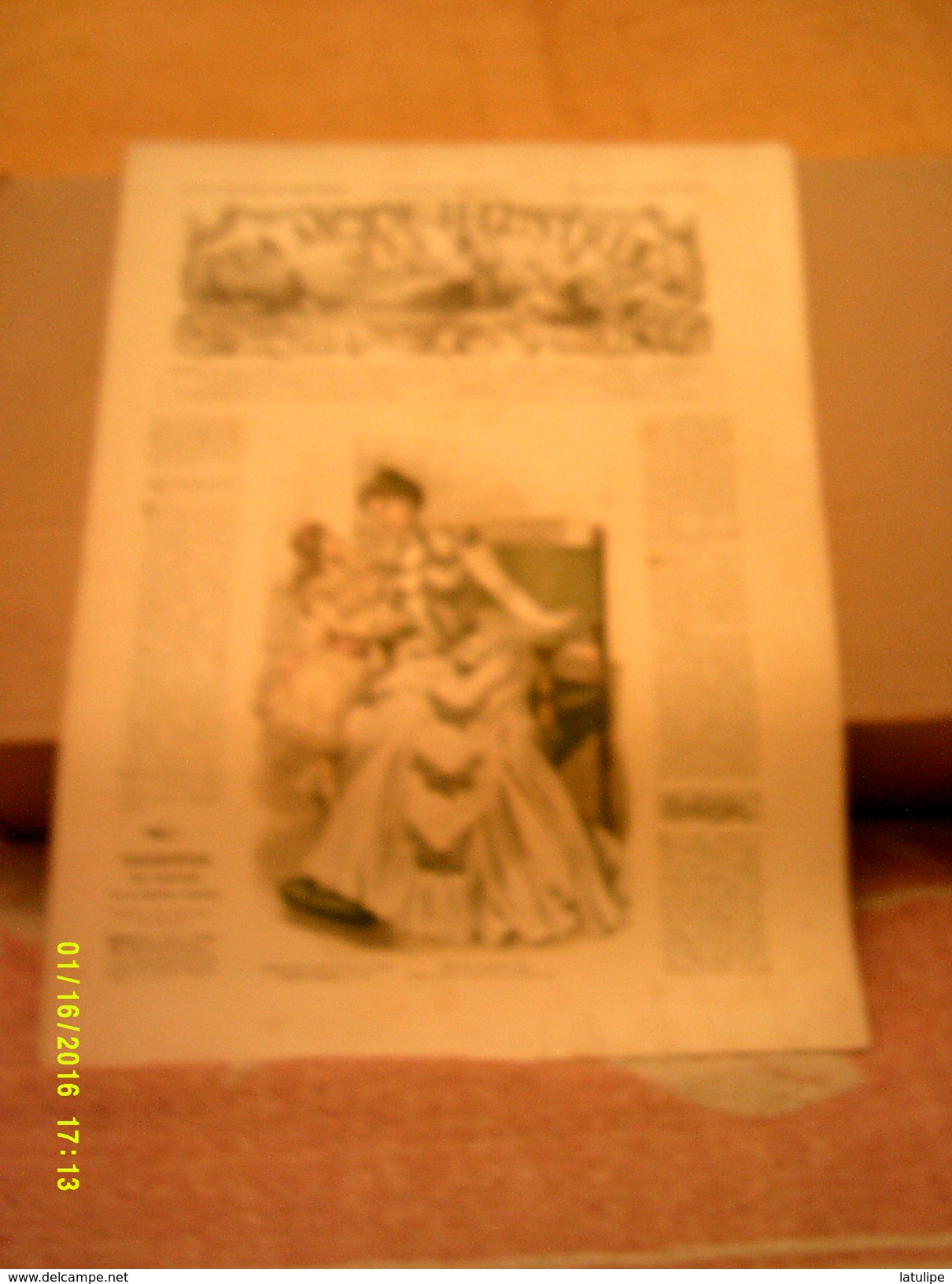 Journal De Famille La Mode Illustrée No 29 ( Avec Supplement Litteraire ) De 42em Année  21 Juillet 1901 _6 Pages - Mode