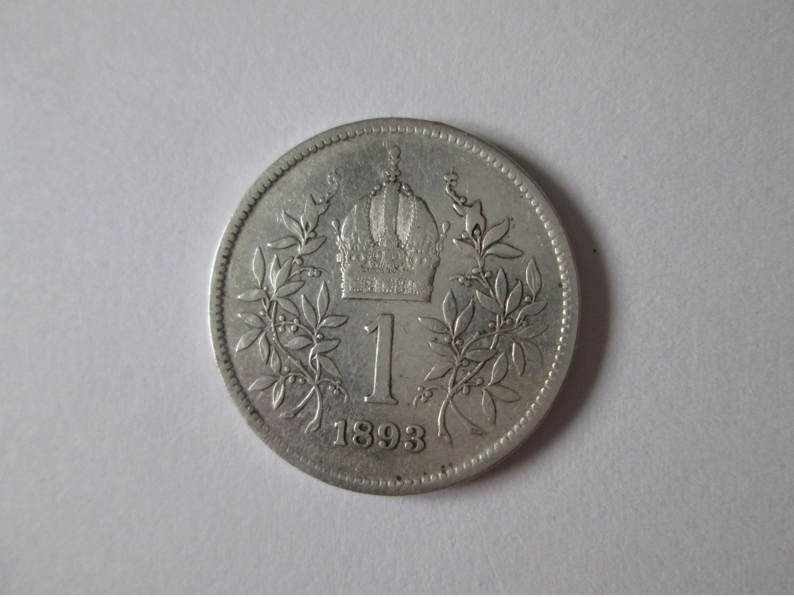 Austria-Hungary 1 Korona 1893 Silver Coin - Austria
