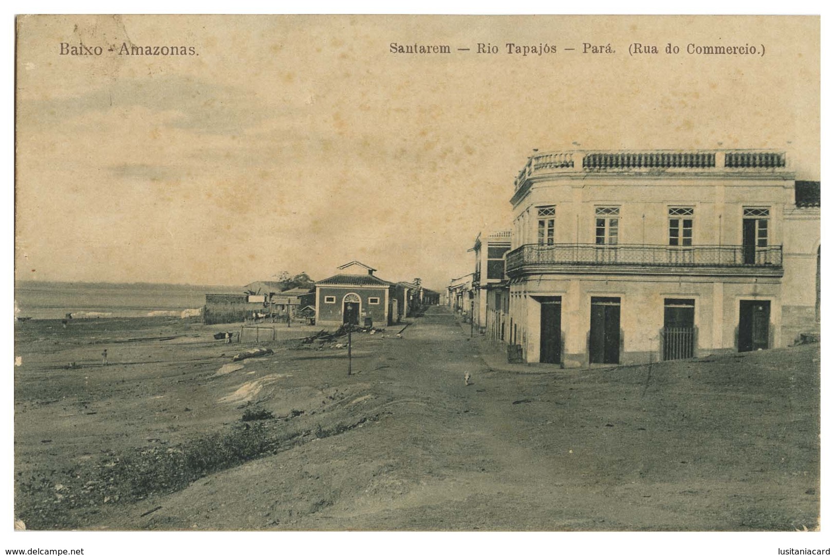 PARÁ- SANTAREM - Rio Tapajós ( Baixo Amazonas) Rua Do Commercio.  Carte Postale - Belém