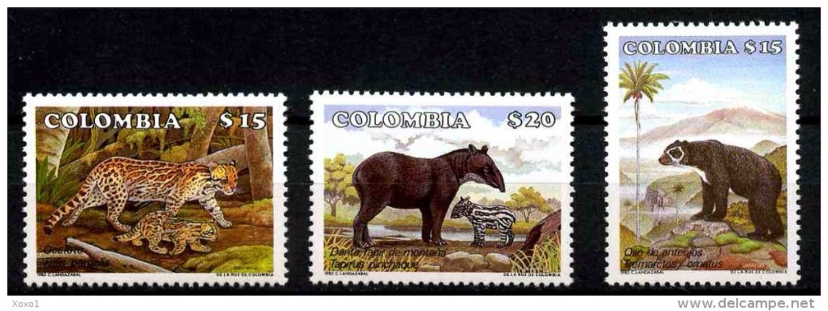 Colombia Kolumbien 1985 Animals 3v MNH** - Colombia