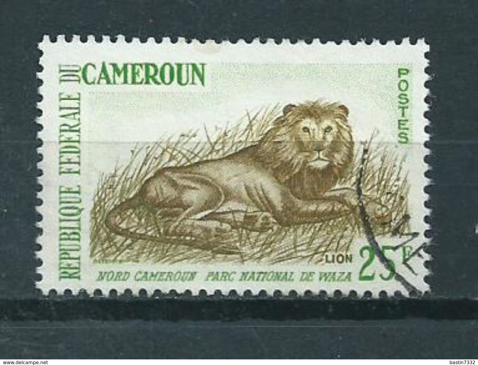 1964 Cameroon 25F.animals,dieren,tiere,lion,löwe Used/gebruikt/oblitere - Kameroen (1960-...)