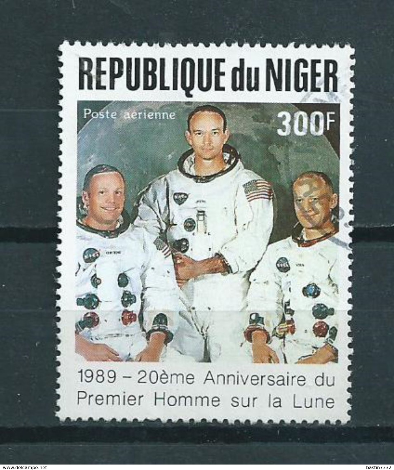 1989 Niger Moonlanding 300F Used/gebruikt/oblitere - Niger (1960-...)