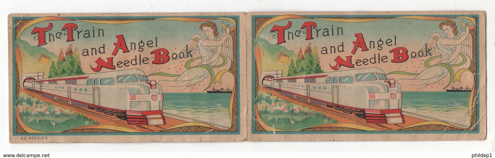 Chromo "The Train And Angel Needle Book" Avec Une Petite Trousse De Couture à L'intérieur - Sonstige & Ohne Zuordnung