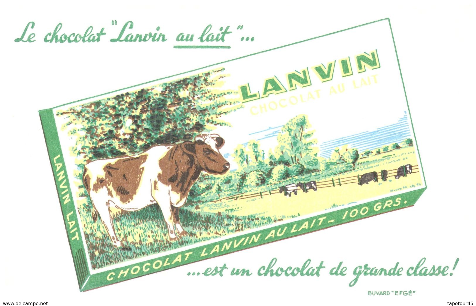 L/Buvard Chocolat Lanvin   (Format 21 X 13.5) (N= 1) - Cocoa & Chocolat