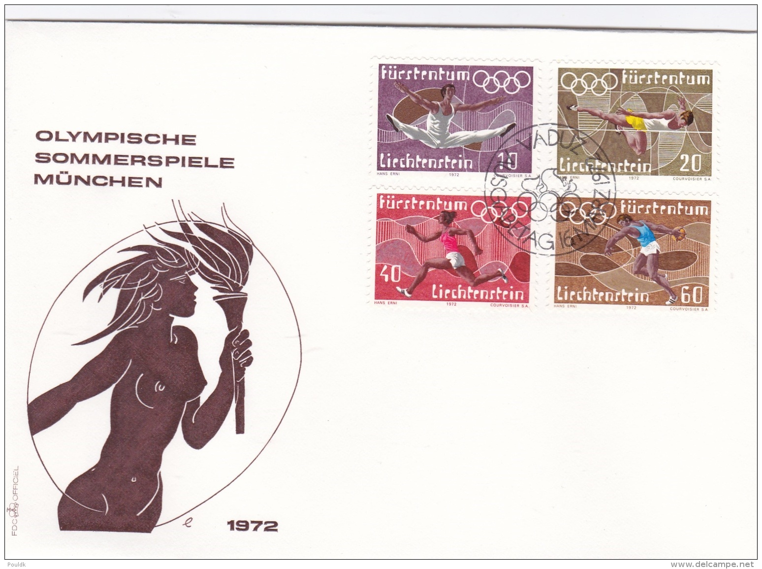 Liechtenstein FDC 1972 München Olympic Games (DD14-14) - Sommer 1972: München