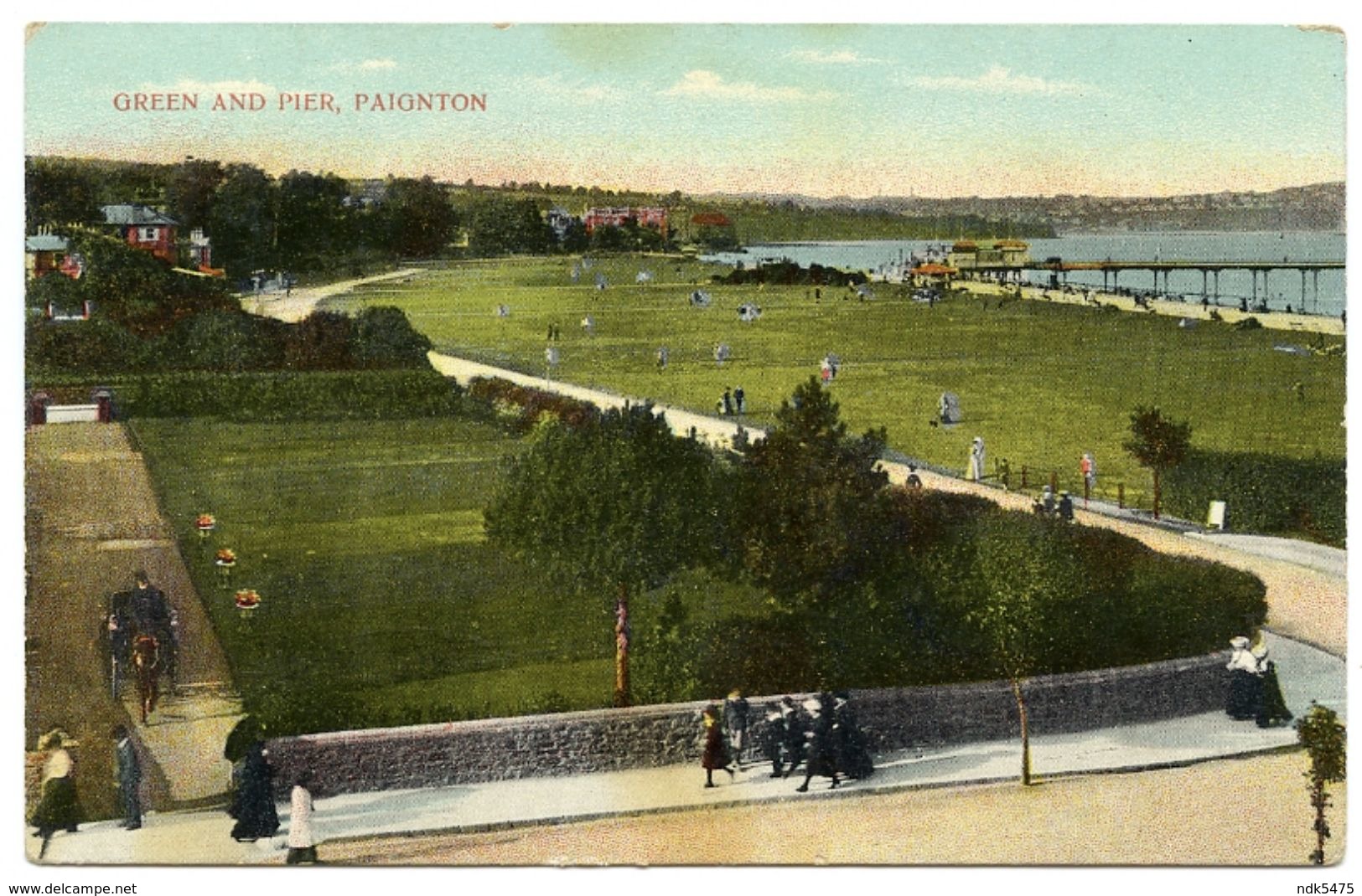 PAIGNTON : GREEN AND PIER / POSTMARK - PONTYPOOL - Paignton