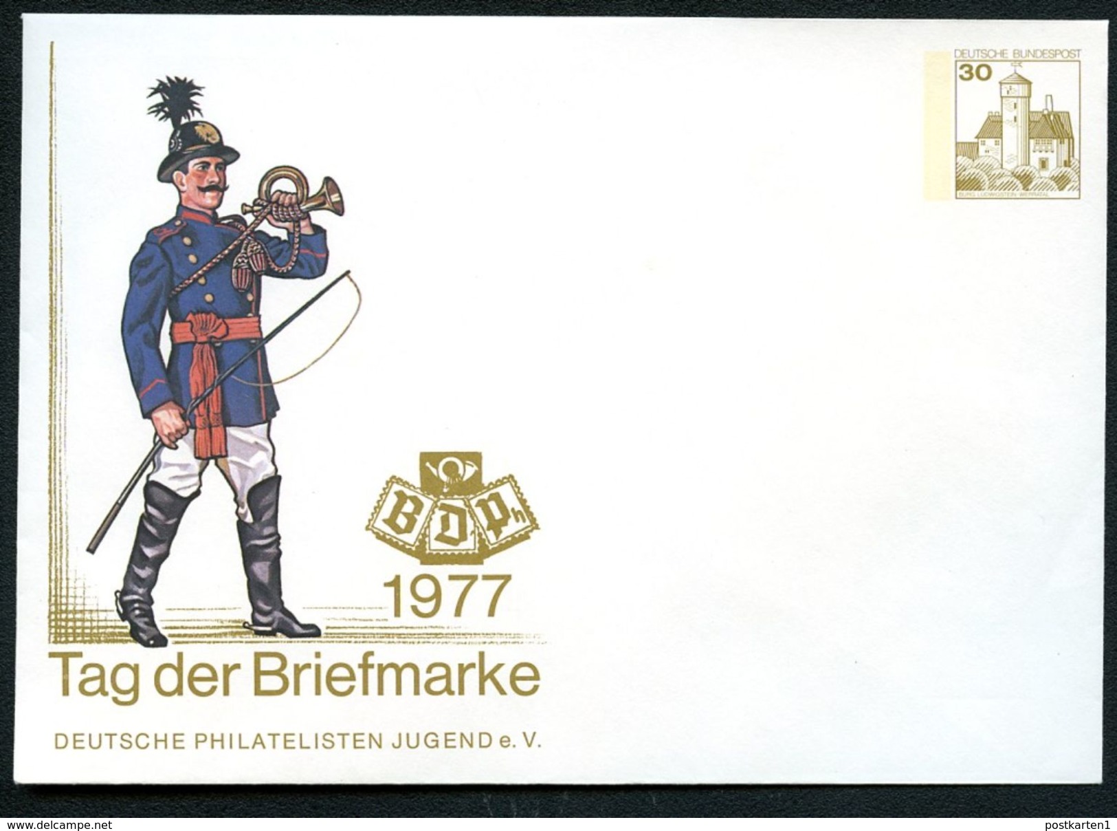 Bund PU108 C1/002a Privat-Umschlag PREUSSISCHER POSTILLION ** 1977 NGK 8,00 € - Post