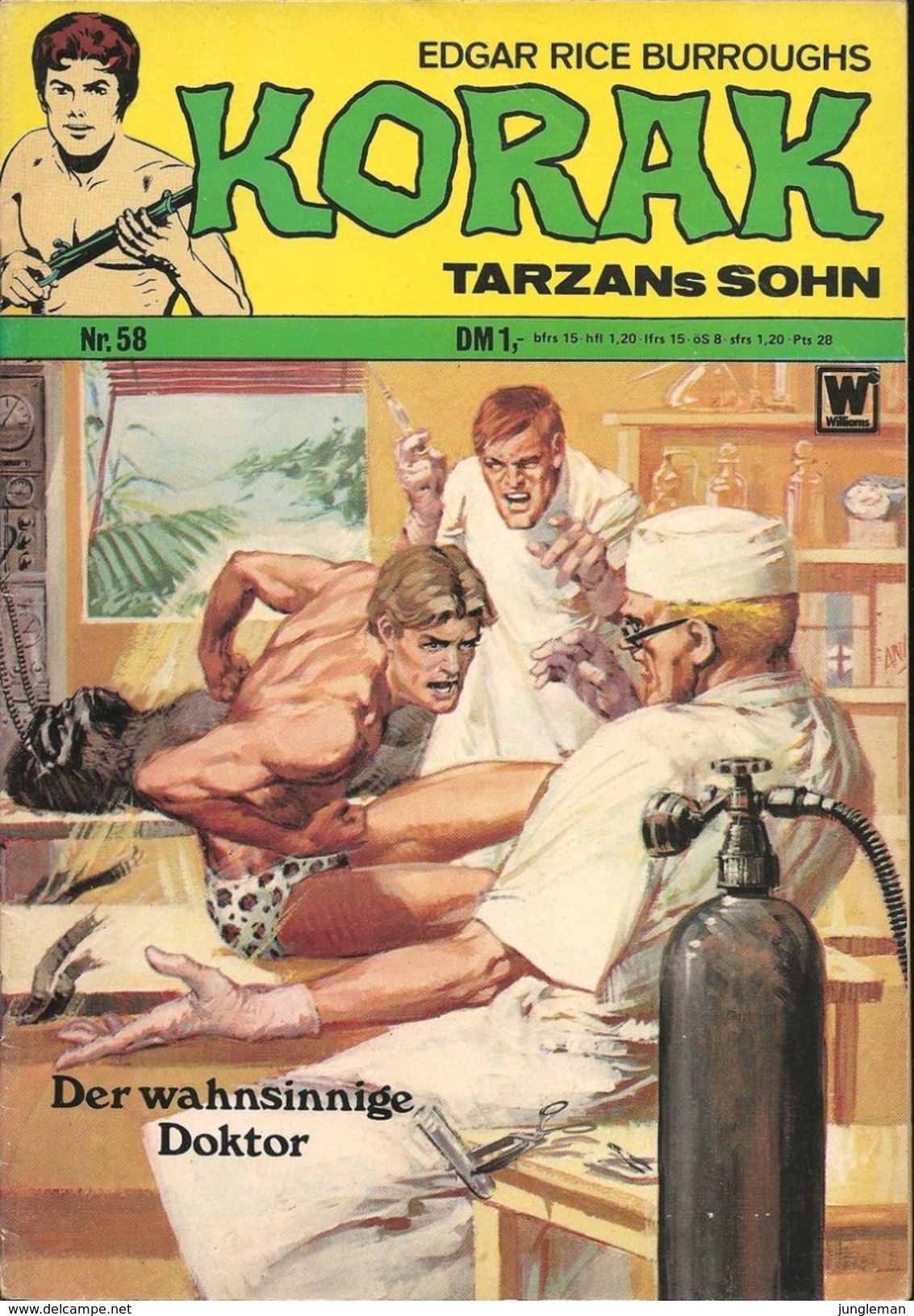 Korak Tarzans Sohn N° 58 - En Allemand - 1973 - Williams Verlag, Alsdorf - TBE - - Autres & Non Classés