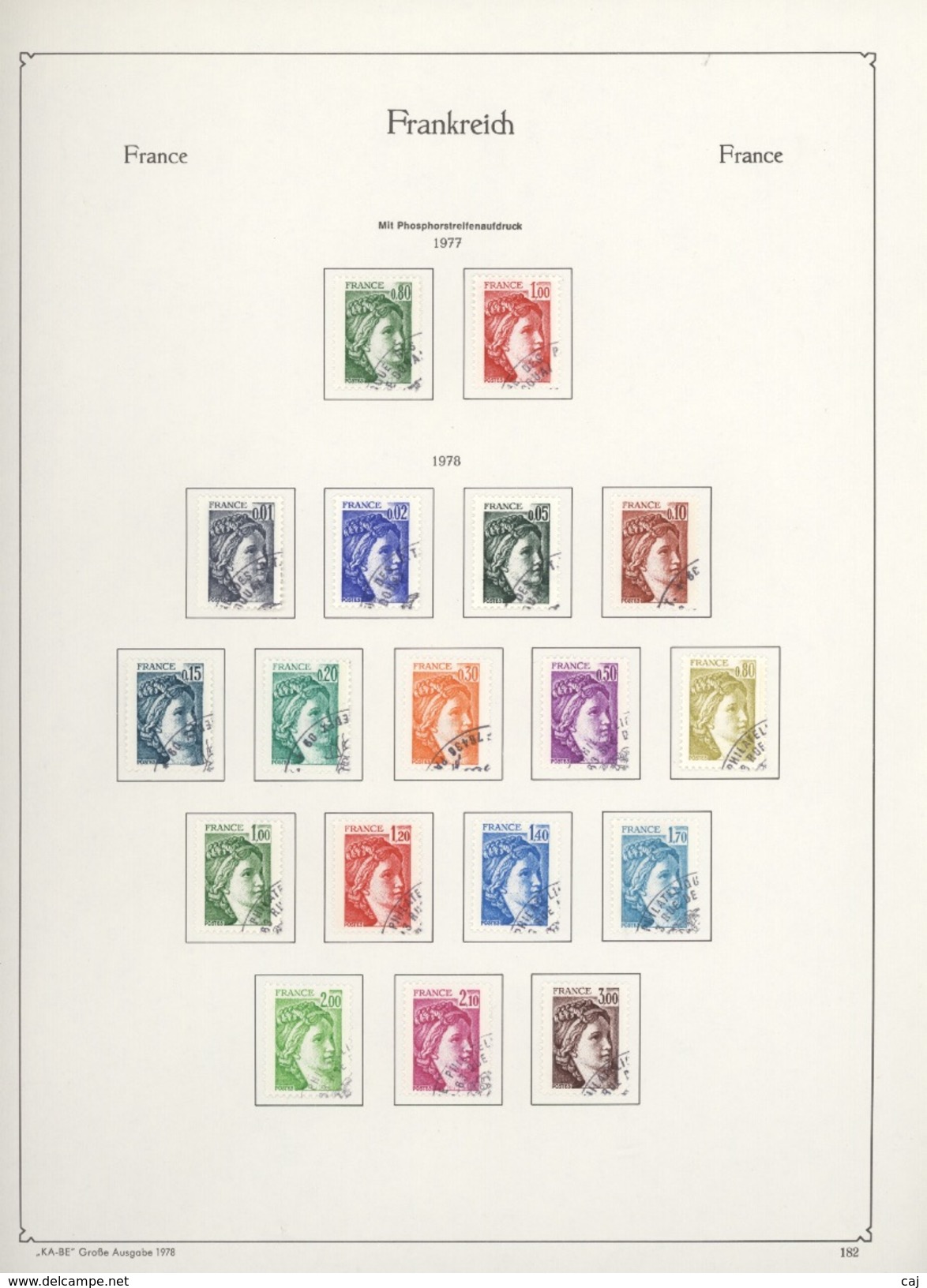 C 017  -  France  :  collection complète de 1960 à1982  (o)  avec avion-blocs-préos-services-taxes-FM,  12 pages à voir