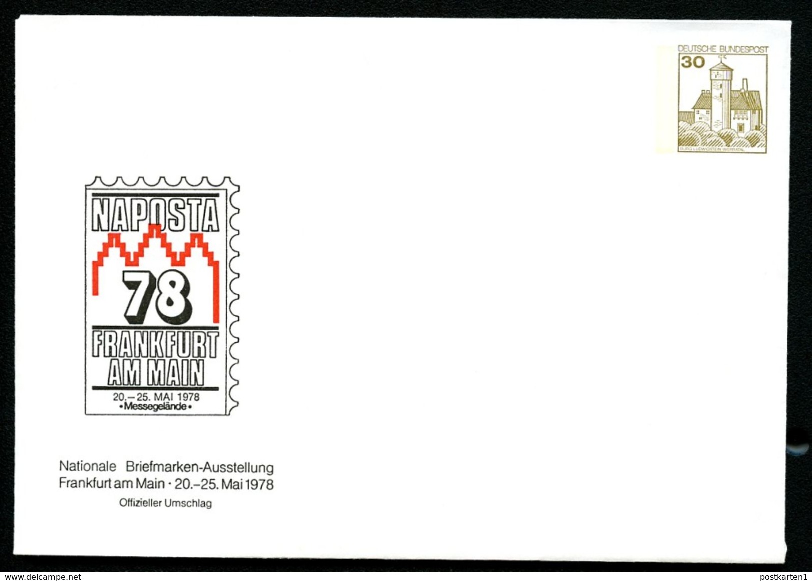 Bund PU108 D2/006 Privat-Umschlag NAPOSTA FRANKFURT  ** 1978 - Enveloppes Privées - Neuves