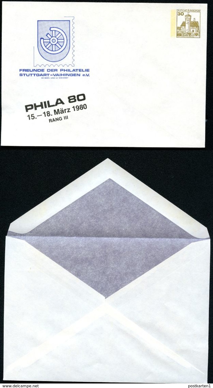 Bund PU108 D2/020b Privat-Umschlag PHILA Stuttgart-Vaihingen ** 1980  NGK 8,00 E - Privé Briefomslagen - Ongebruikt