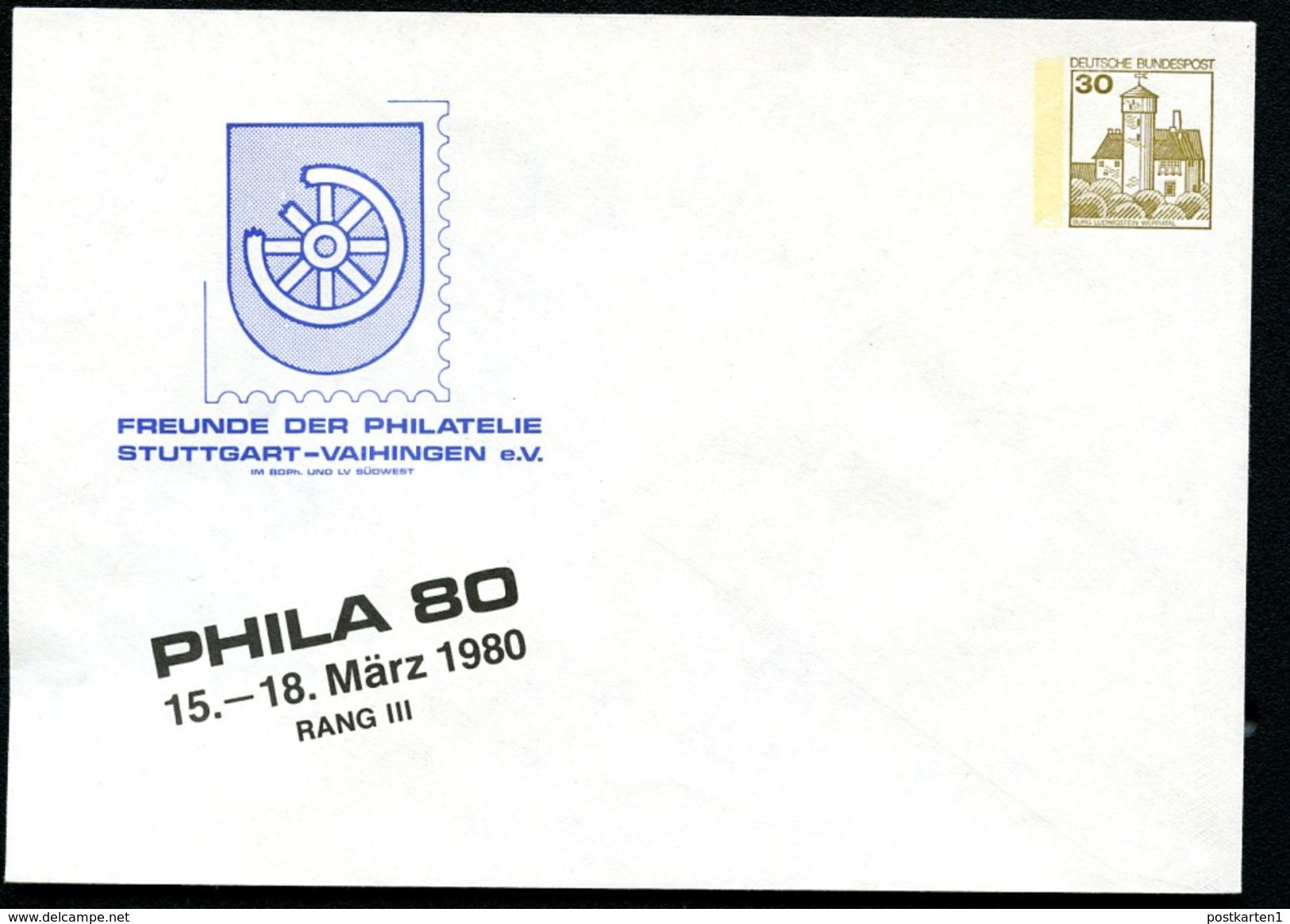 Bund PU108 D2/020b Privat-Umschlag PHILA Stuttgart-Vaihingen ** 1980  NGK 8,00 E - Privé Briefomslagen - Ongebruikt