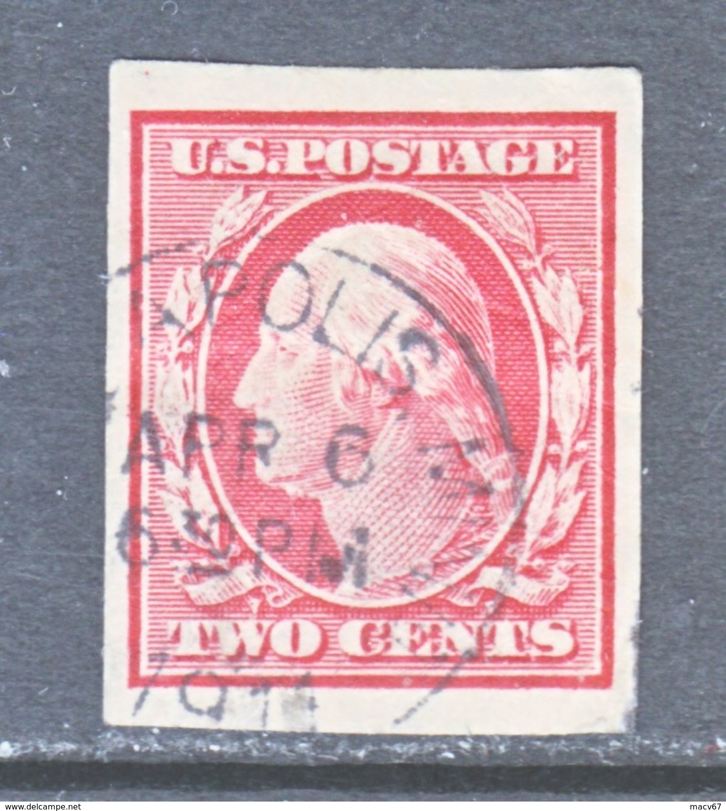 U.S. 344    (o)   IMPERF.   1908  Issue - Used Stamps