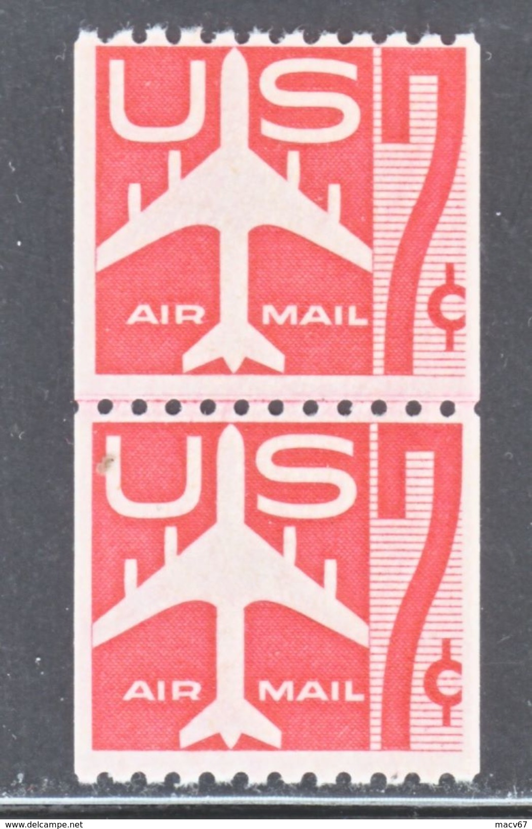 U.S. C 61   **  COIL   LINE  PAIR - 2b. 1941-1960 Unused
