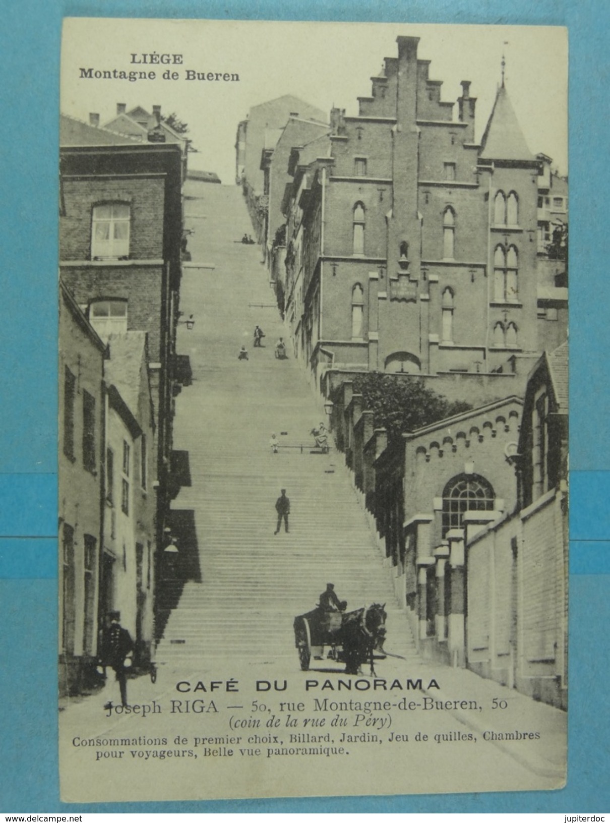 Liège Montagne De Bueren Publicité : Café Du Panorama Joseph Riga - Liege