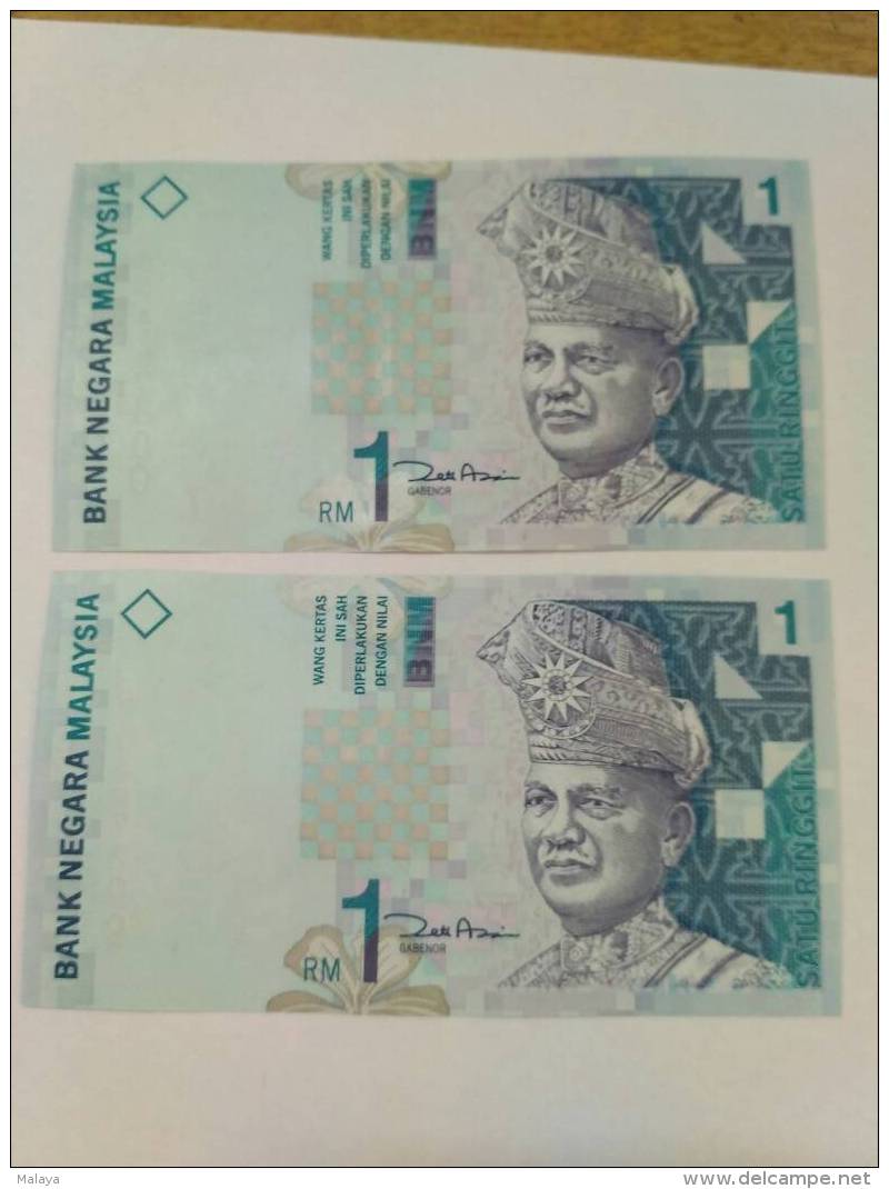 Monnaie  MALAYSIE  Malaysia Paper Bank Note  Running Number Satu Ringgit RM 1 1998 Banknote P 39b UNC - Malesia