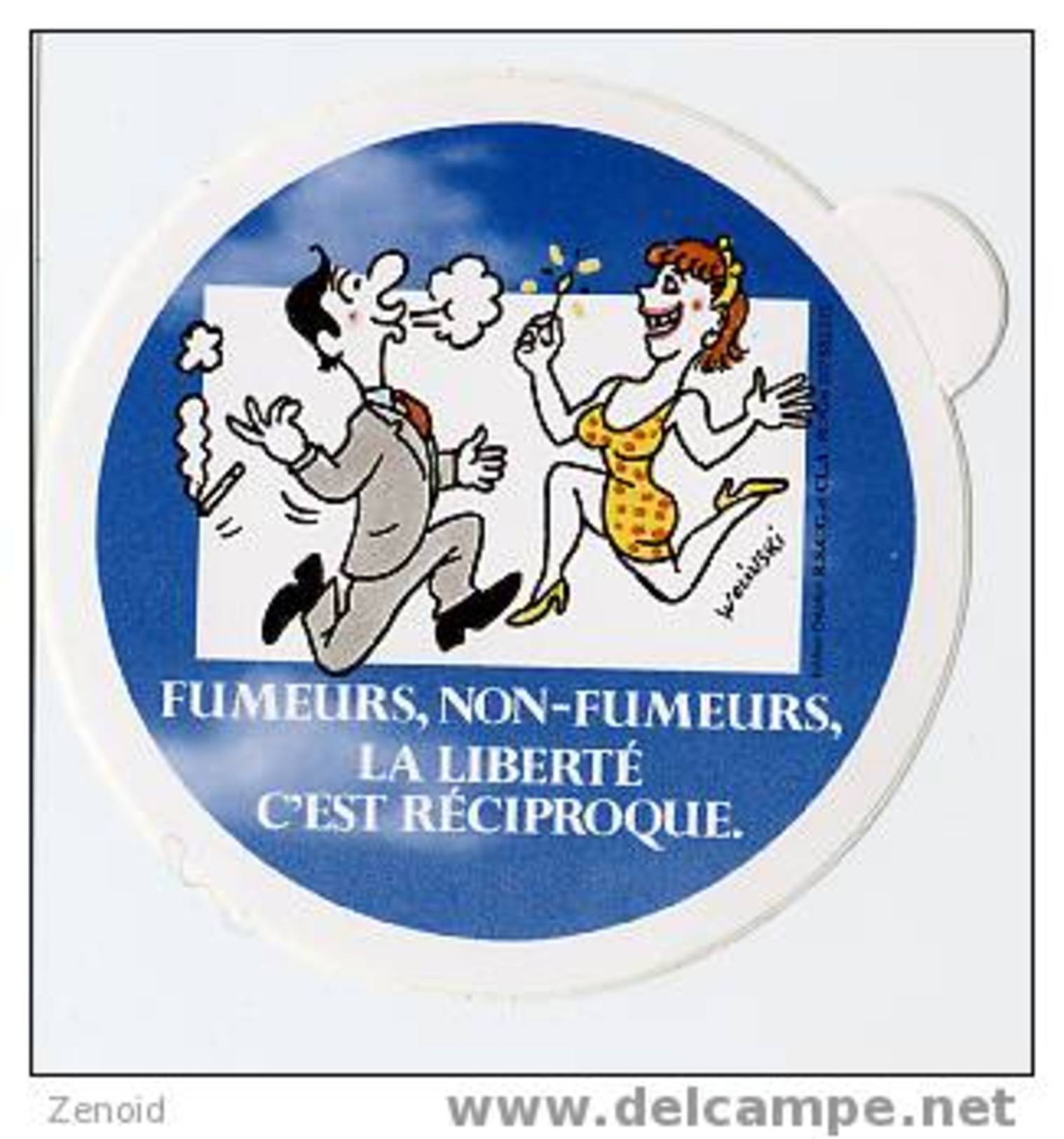 Auto Collant Wolinski "Fumeurs, Non Fumeurs..." - Stickers