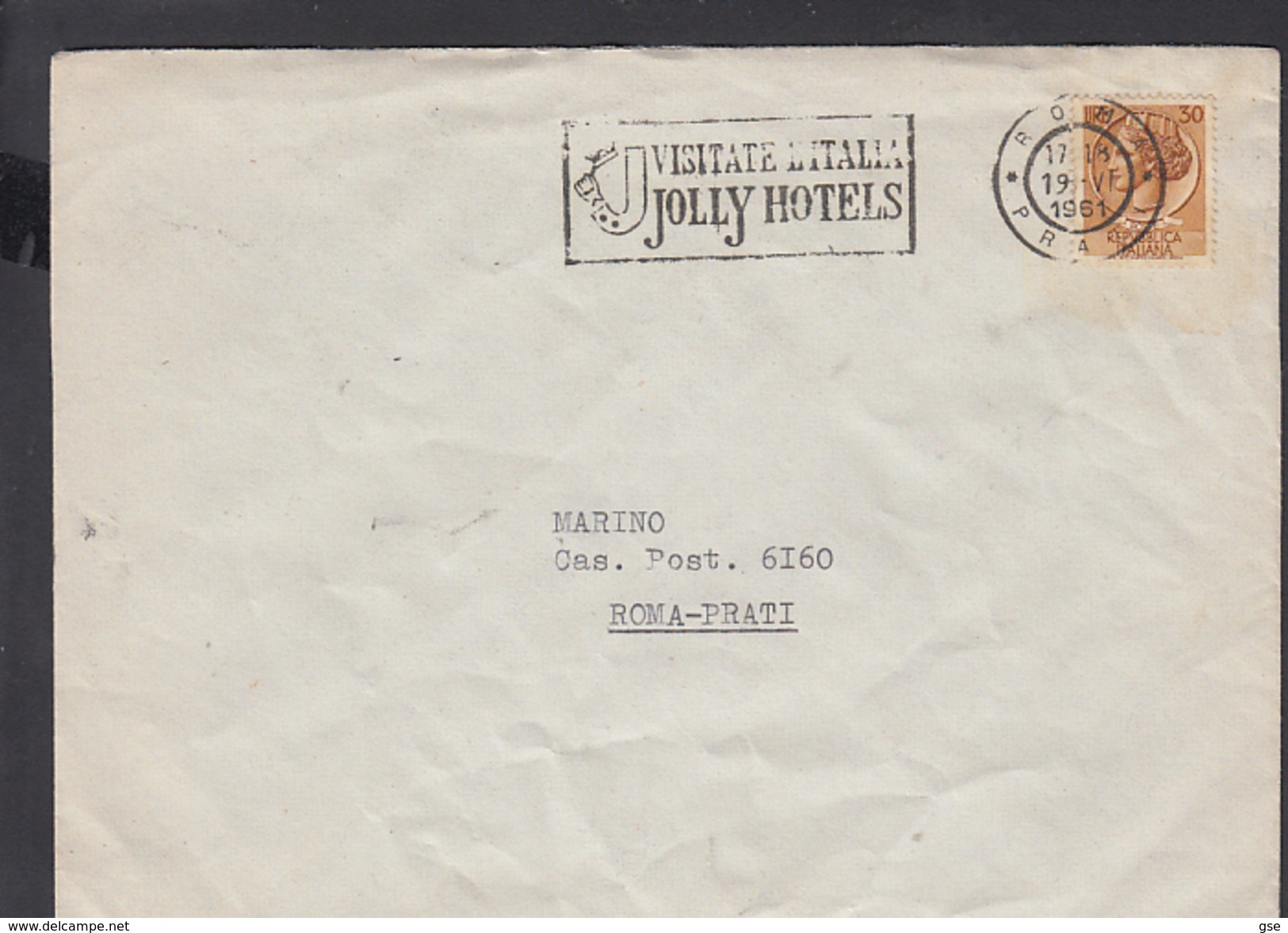 ITALIA  1961 - Targhetta Illustrata "Jolly Hotels" - Hotel- & Gaststättengewerbe