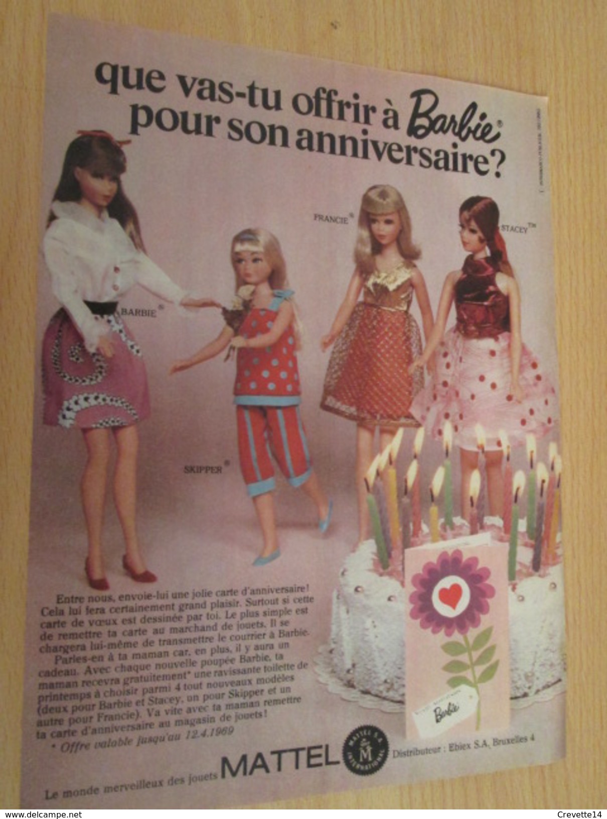 ANNIVERSAIRE DE BARBIE  Pour  Collectionneurs ... PUBLICITE MATTEL Page De Revue Des Années 70 - Barbie