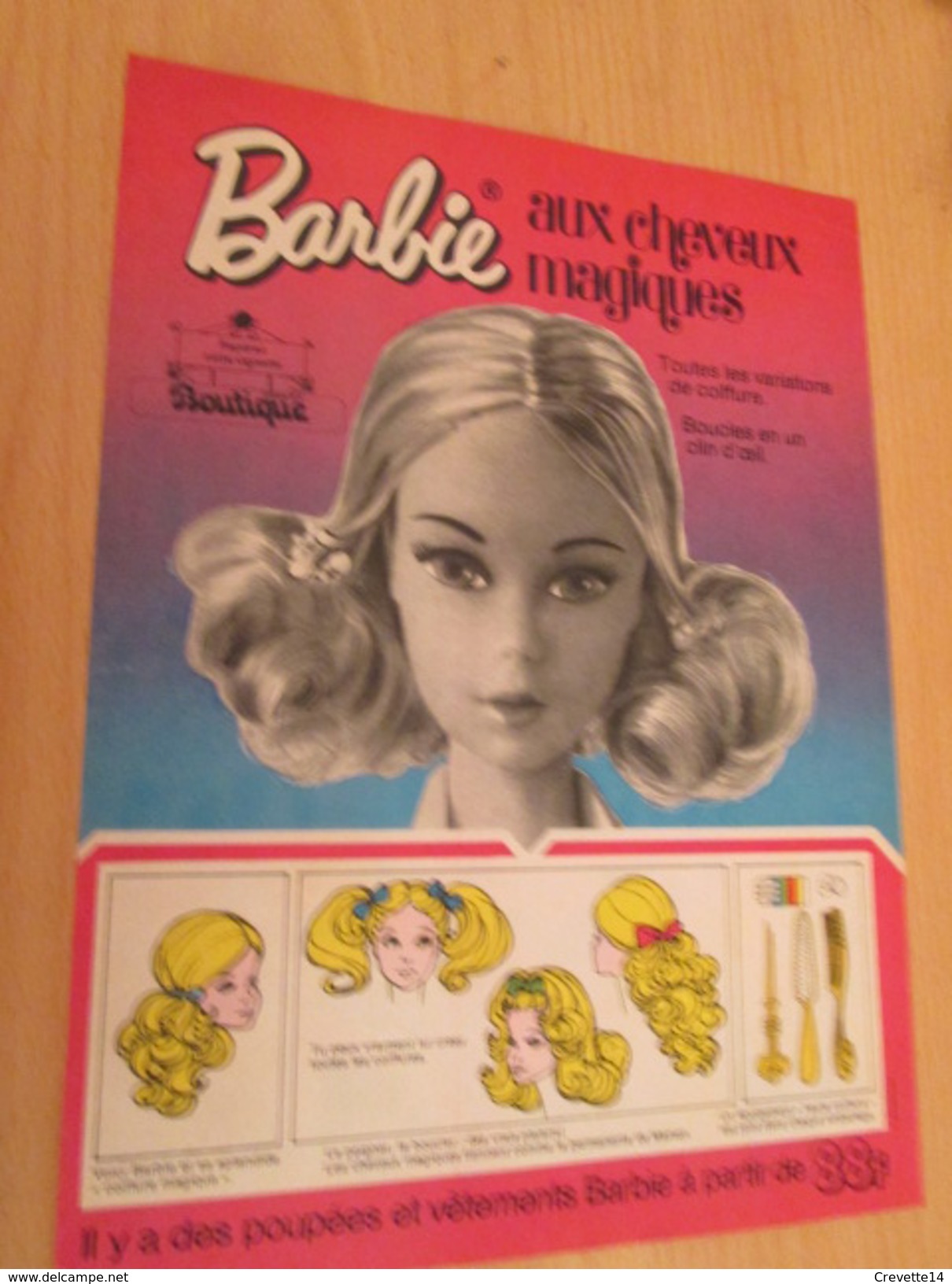 BARBIE AUX CHEVEUX MAGIQUES  Pour  Collectionneurs ... PUBLICITE MATTEL Page De Revue Des Années 70 - Barbie