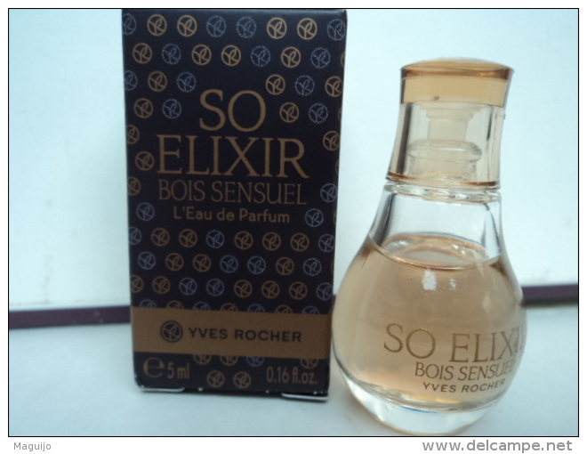 YVES ROCHER MINI  " SO ELIXIR BOIS SENSUEL  "5 ML EDP   LIRE ET VOIR !! - Miniatures Femmes (avec Boite)