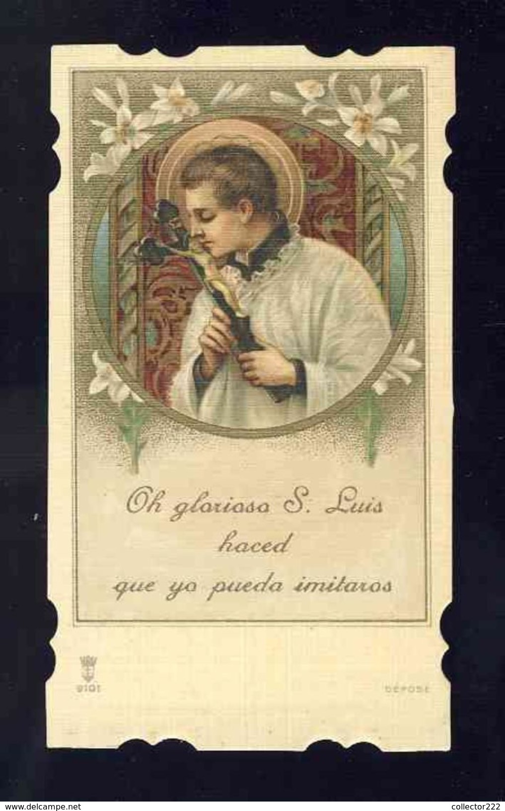 Image Pieuse: Saint Louis Gonzague (Lega Eucaristica Num. 9101) (Ref.78060 B) - Andachtsbilder