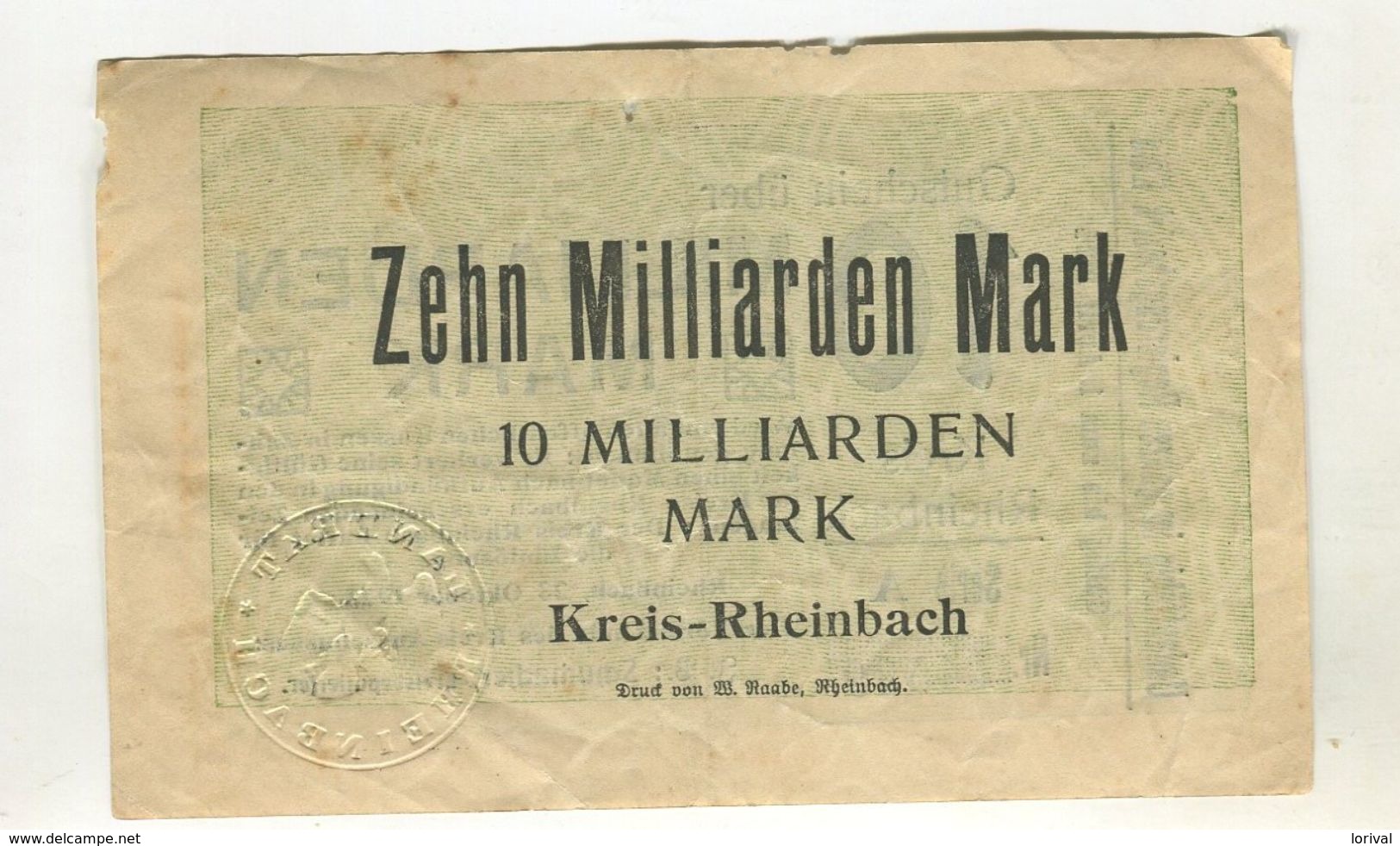 10 MO MARK 23/08/1923 F 3 - 10 Milliarden Mark