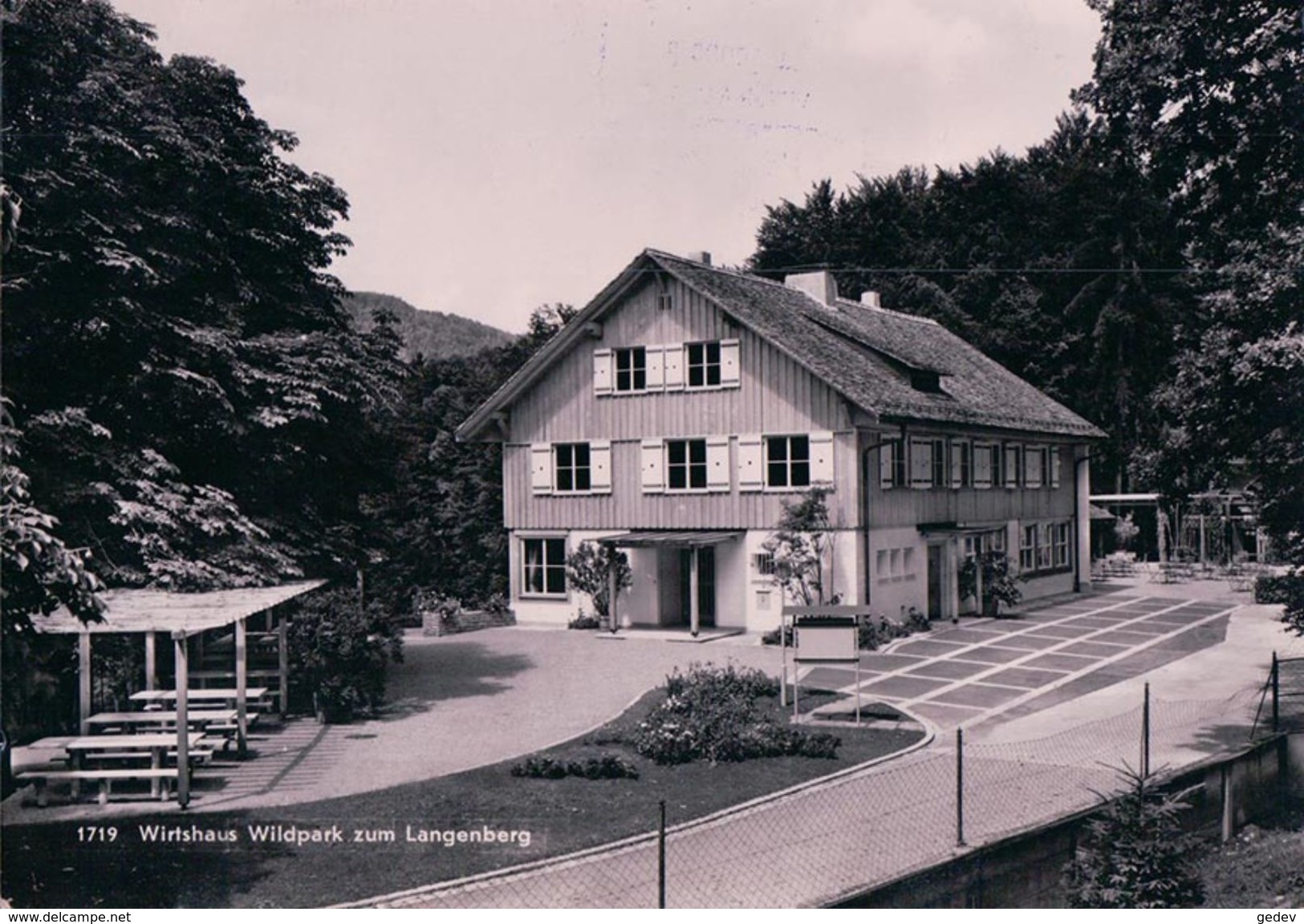 Wirtshaus Wildpark Zum Langenberg, Langnau Am Albis + Tampon (1719) 10x15 - Langnau Am Albis 