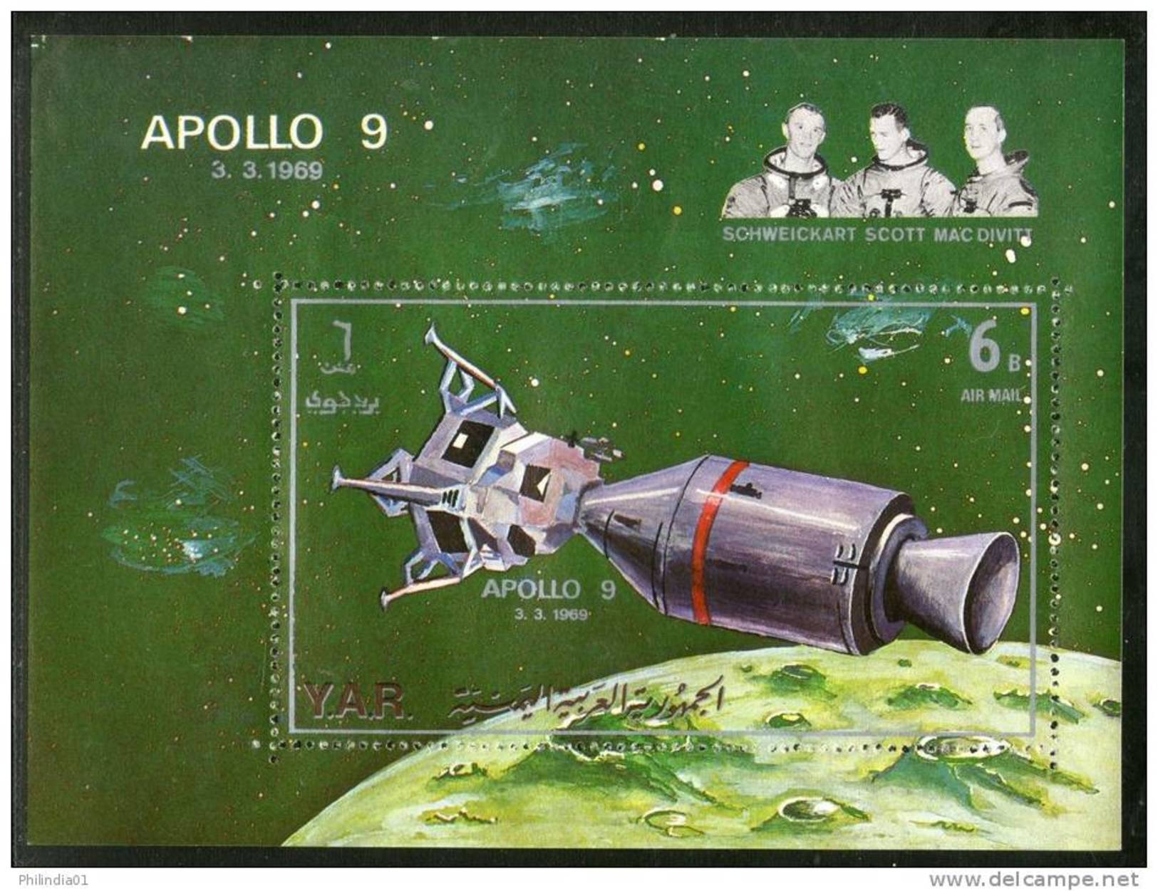 Yemen Arab Republic Space Shuttle Apollo 9 Astronomer M/s Cancelled #13483 - Asia