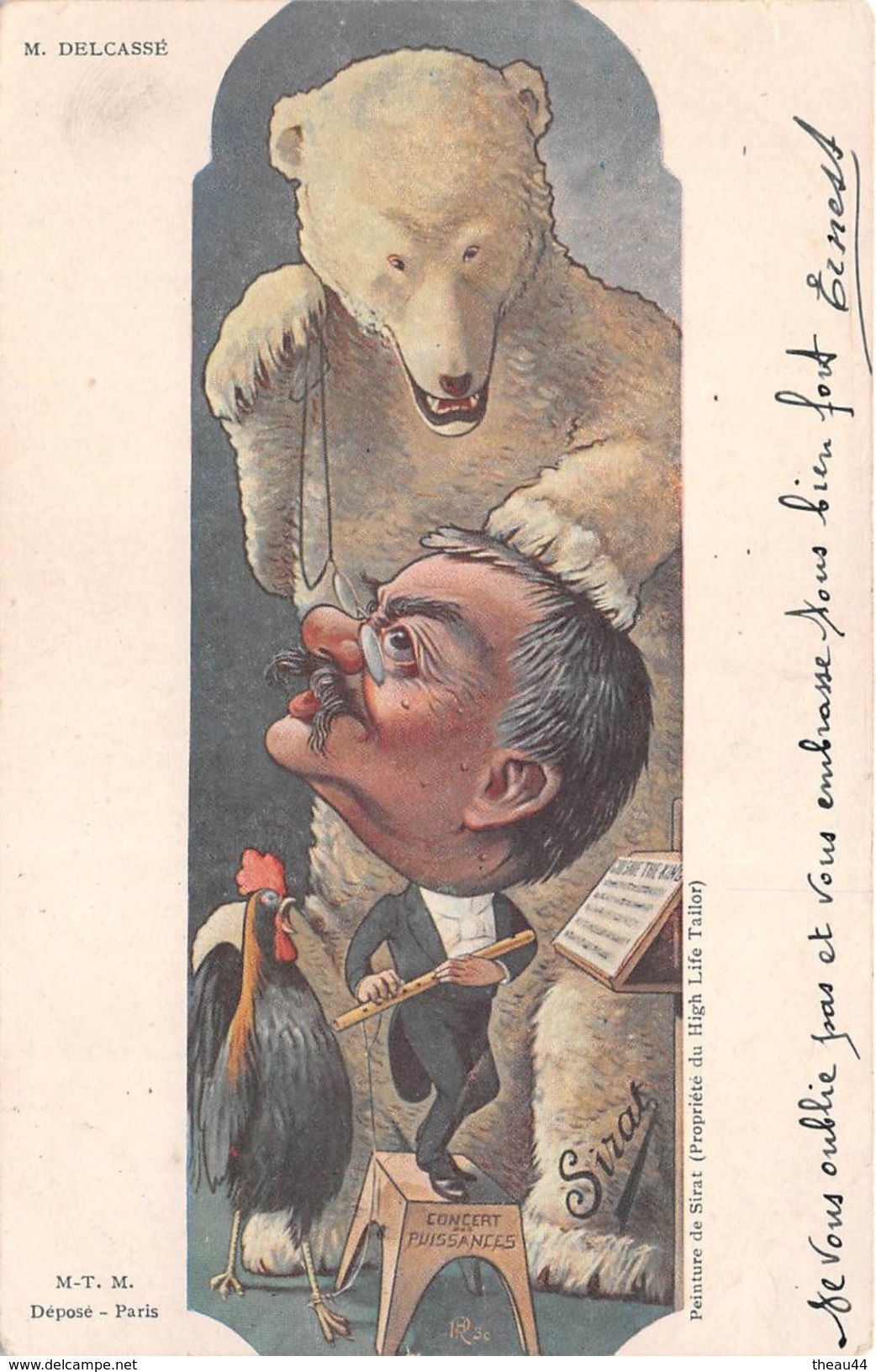 ¤¤  -  Illustrateur  " MOLOCH "   -  Caricature Politique " Mr . DELCASSE "   -   Ours  -  ¤¤ - Moloch