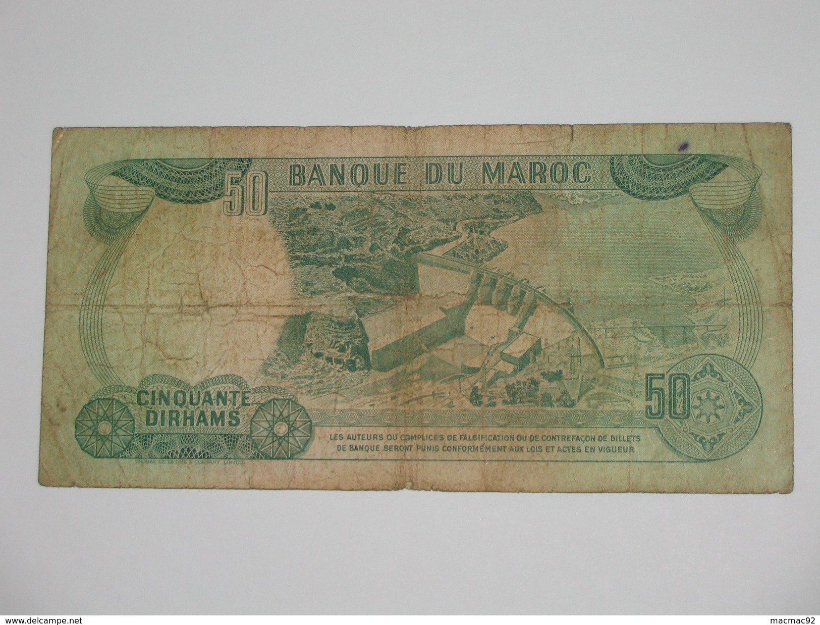 50 Dirhams 1985-1405 Maroc - Banque Du Maroc **** EN ACHAT IMMEDIAT **** - Marokko