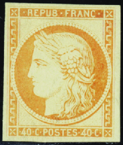 22 N° 5 G 40c Orange Réimpression Qualité:* Cote:800  - Altri & Non Classificati