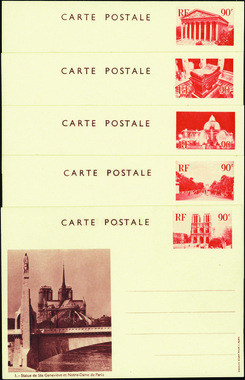 1960 N° 1 Série De 5 Cartes Sans "République Française" Qualité: Cote:115  - Altri & Non Classificati