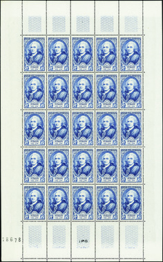 2362 N° 853 /858 Célébrités 6 Feuilles De 25 Timbres Qualité:** Cote:775  - Fogli Completi