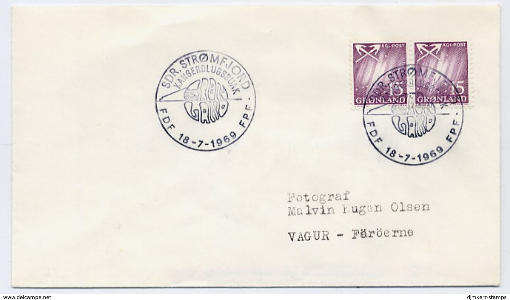 GREENLAND 1969 Cover With Greenland Expedition Commemorative Postmark. - Postmarks