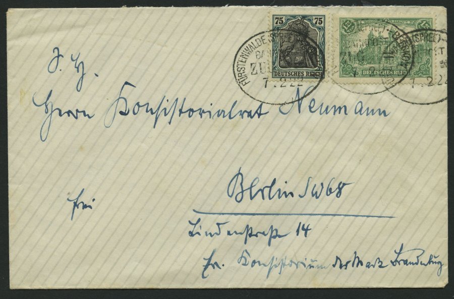 BAHNPOST 1920-37, 5 Verschiedene Bahnpostbelege, Pracht - Maschinenstempel (EMA)